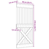 Door NARVIK Natural 90 x 210 cm Solid Pine Wood 42047097