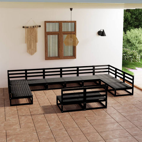 12 Piece Garden Lounge Set Solid Pinewood 3076183