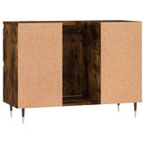 Bathroom Cabinet Smoked Oak 80x33x60 cm Engineered Wood 831649
