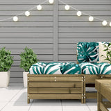 Garden Footstool with Cushion Impregnated Wood Pine 844930