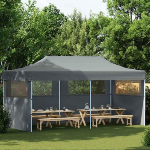 Folding Pop-up Partytent with Sidewalls 3x6 m Anthracite 44966