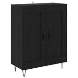Sideboard Black Oak 69.5 x 34 x 90 cm Engineered Wood and Iron 881599