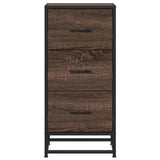 Sideboard Brown Oak 35.5x35x76 cm Engineered Wood and Metal 848948