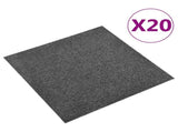 Carpet 20 pcs Anthracite 50 x 50 cm 100% Polypropylene 42046746