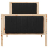 Bed frame Brown and black 75 x 190 cm Solid pine wood 878511