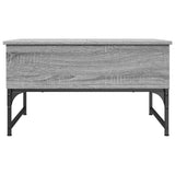 Coffee Table Grey Sonoma 70x50x40 cm Engineered Wood and Metal 845374