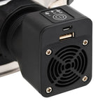 Wood Stove with USB Fan Silver 35.5x26x28 cm Stainless Steel 319443