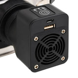 Wood Stove with USB Fan Silver 35.5x26x28 cm Stainless Steel 319443
