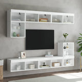 TV Cabinets with LED Lights 2 pcs White 80x30x30 cm 837142
