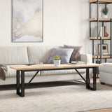 Coffee Table O-Frame 160x40x45.5 cm Solid Wood Pine and Steel 3282734