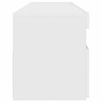 TV Cabinet with LED Lights High Gloss White 90x35x40 cm 804388