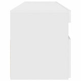 TV Cabinet with LED Lights High Gloss White 90x35x40 cm 804388