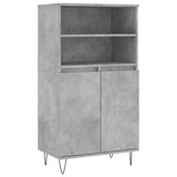 Highboard Concrete Grey 60x36x110 cm Engineered Wood 831488