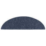 Stair Mats Self-adhesive 30 pcs 56x17x3 cm Blue Half Round 3365684