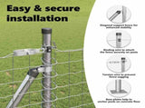Fence Post with Concrete Base 52 pcs Silver Powder-Coated Steel 3350260