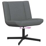 Swivel Chair Dark Grey 63 x 75 x 76 cm Fabric 42007326