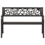 Garden Bench 125 cm Steel Black 317133