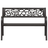 Garden Bench 125 cm Steel Black 317133