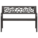 Garden Bench Black Powder-coated steel and plastic Standard 317133