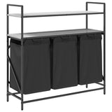 Laundry Basket 3 Compartments with Shelves Grey Sonoma 859083
