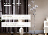 Crystal Floor Lamps for Living Room Bedroom with 5 Light, Modern Upright Standing Lamp, 34x25x156cm, T3398P329547
