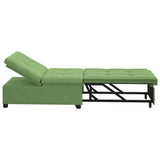 Sofa Bed Light Green 194 x 67 x 82 cm Velvet 42008597