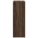 Sideboard with LED Brown Oak 72x34x100 cm Engineered Wood 852165