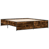 Bed Frame without Mattress Smoked Oak 180x200 cm Super King 3279874