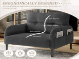 GOMYWAY corduroy fabric, comfortable monochrome single person wide seat chair, suitable for living W2678P422249