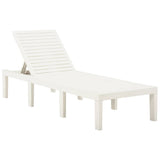 315826 Sun Lounger Plastic White