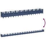 Garden Planter with Pegs Blue Grey 363.5x43.5x43.5 cm PP 368029