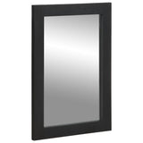Bathroom Mirror Black 50x70x2.5 cm Engineered Wood and brass 4017679