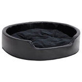 Dog Bed Black 79x70x19 cm Plush and Faux Leather 171262