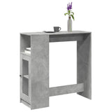 Bar Table with Racks Concrete Grey 101x40x103.5 cm Engineered Wood 854367