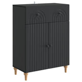 Sideboard with Drawer Black 66 x 34.5 x 90 cm Engineered Wood 894176