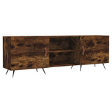 TV Cabinet Smoked Oak 150x30x50 cm Engineered Wood 829073
