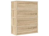 CD Storage Rack 4 pcs Sonoma Oak 40 x 17 x 17 cm 8012714