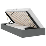 Storage Bed with Mattress Dark Grey 203 x 100 cm Fabric 3370055