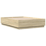 Bed Frame with LED without Mattress Sonoma Oak 120x200 cm 3209620