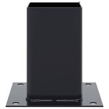 Post Bases Square 12 pcs Anthracite 81x81 mm Powder-coated Steel 42000027