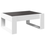 Coffee Table with Infinity LED White 70x53x30 cm 847630