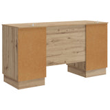 Desk with Shelf Artisan Oak 142.5 x 50 x 75 cm Engineered Wood 3414629