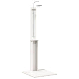 Outdoor Shower 206 cm Solid Pine Wood and Stainless Steel White 886333