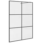 Walk-in Shower Wall with Clear ESG Glass 140x195 cm Black 151027