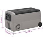 Cool Box with Wheel and Handle Black&Grey 50 L PP&PE 3154656
