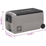 Cool Box with Wheel and Handle Black&Grey 50 L PP&PE 3154656