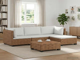 5 pcs Rattan Lounge Set with Cushions GENDT Natural Rattan 3429848