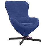 Egg Chair Police Blue 63 x 73 x 90 cm Velvet 42002766