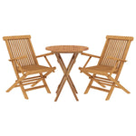 3 Piece Garden Dining Set Solid Wood Teak 3087187
