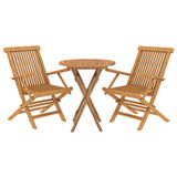3 Piece Garden Dining Set Solid Wood Teak 3087187